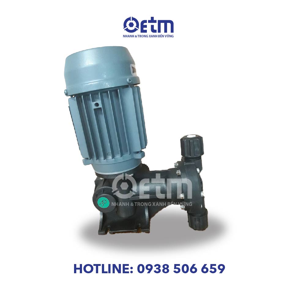 Bơm định lượng cơ khí - kiểu Màng - đầu bơm PP