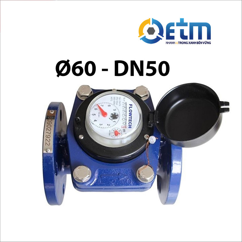 Đồng hồ nước SẠCH lắp ngang bằng GANG nối bích. Class B DN50-DN600 Flowtech- Malaysia