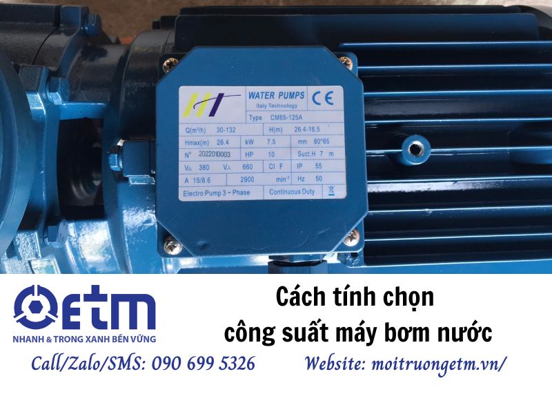 Cách tính chọn công suất máy bơm nước