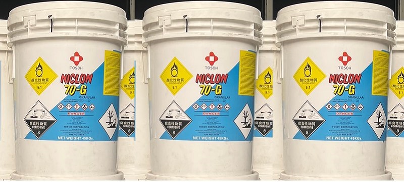 hóa chất xử lý nước thải công nghiệp Chlorine Niclon 70G Tosoh